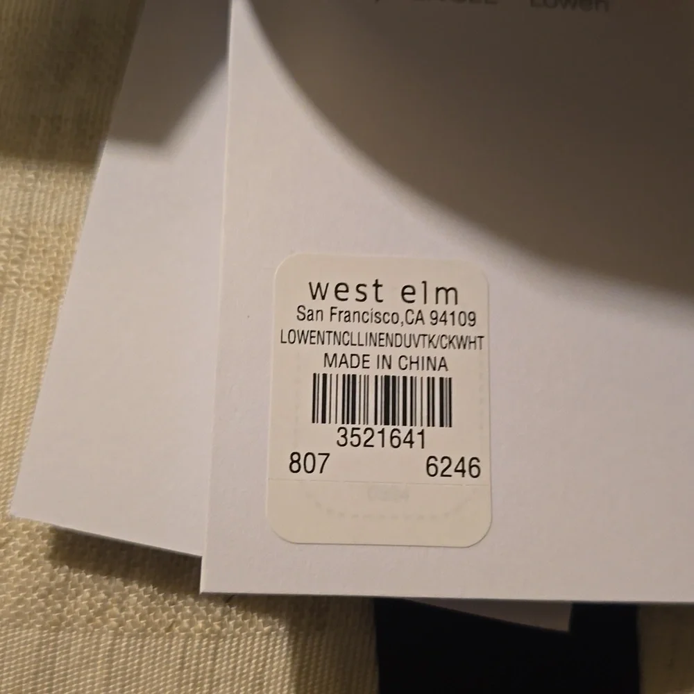 ❤️B2G1 FREE West Elm Lowen TENCEL™ Linen Duvet Cover, White,King/California King